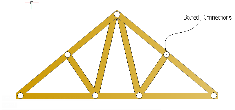 showing a complex Timber truss