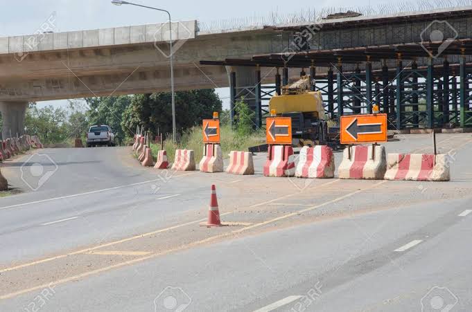 Road diversion due to construction of a bridge