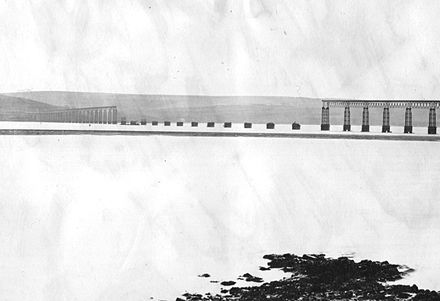 image showing the collapse of the Tay Bridge