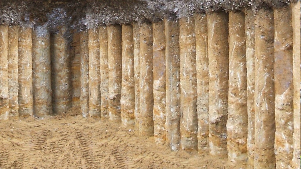 image showing a secant piled wall