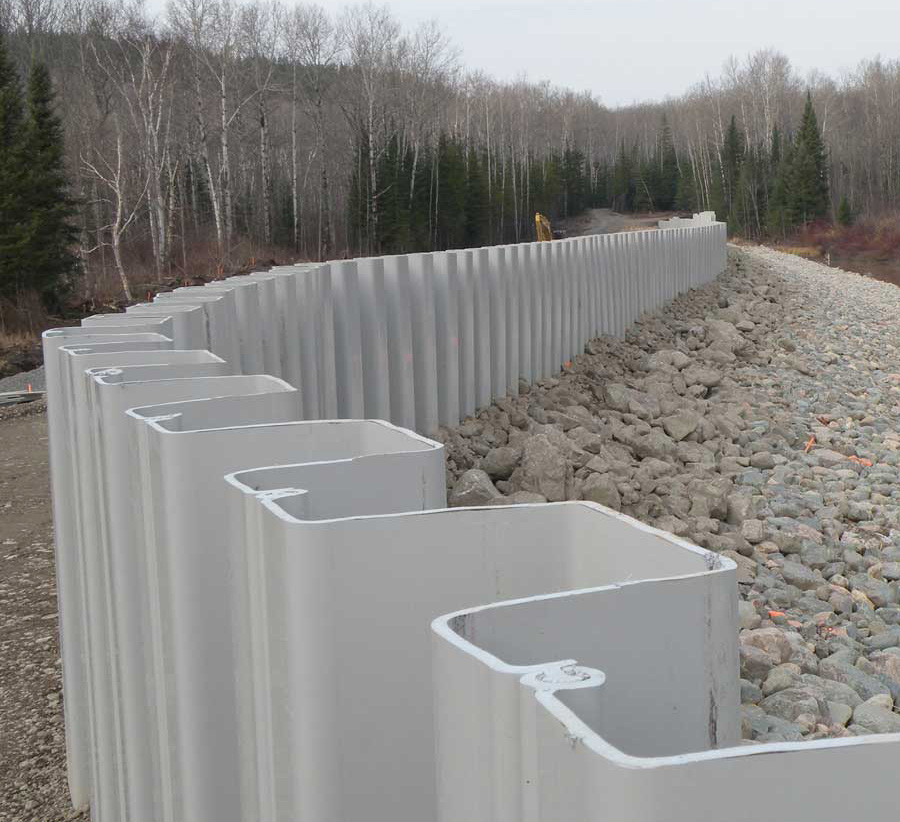 image showing a sheet piling wall