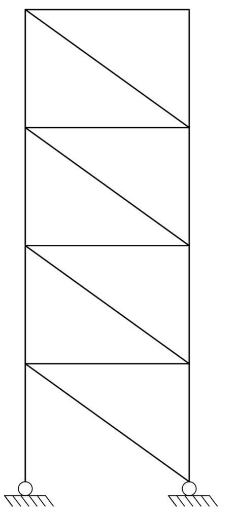 image showing a single diagonal steel bracing 