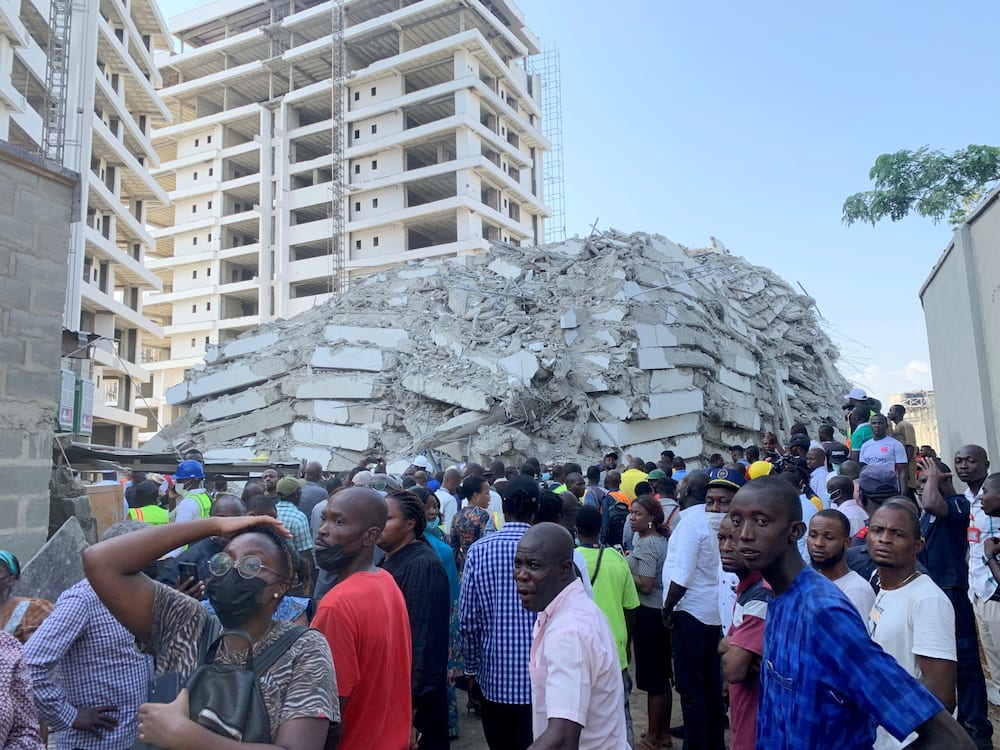 image showing the building collapse of ikoyi lagos