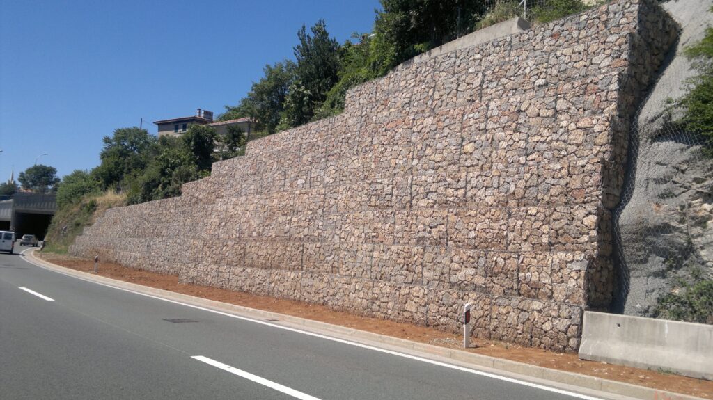 Image showing a gabion wall 