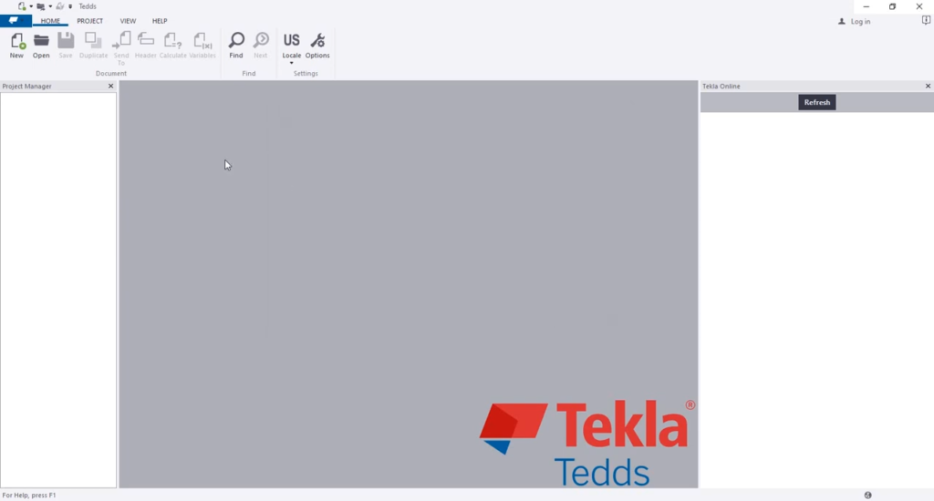 image showing the user interface of Tedds engineering software 