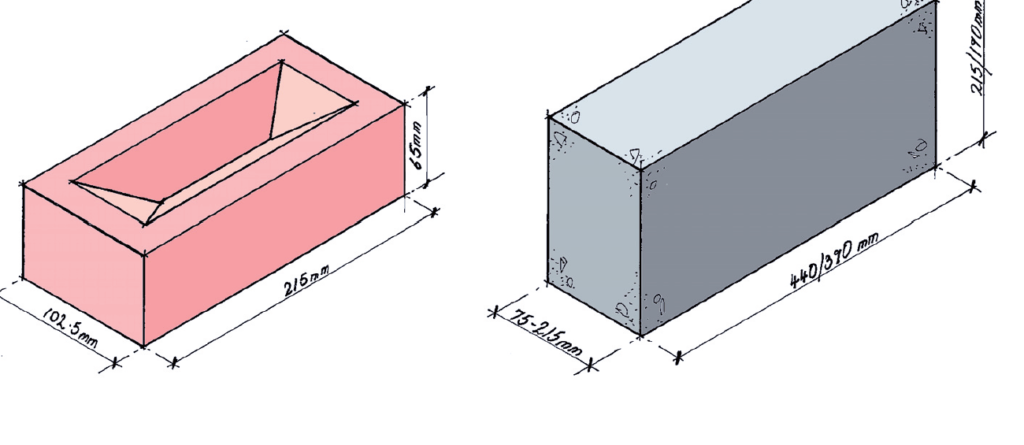 image showing dimensions of masonry