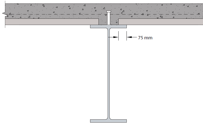 image showing end bearing solid planks on steel beam