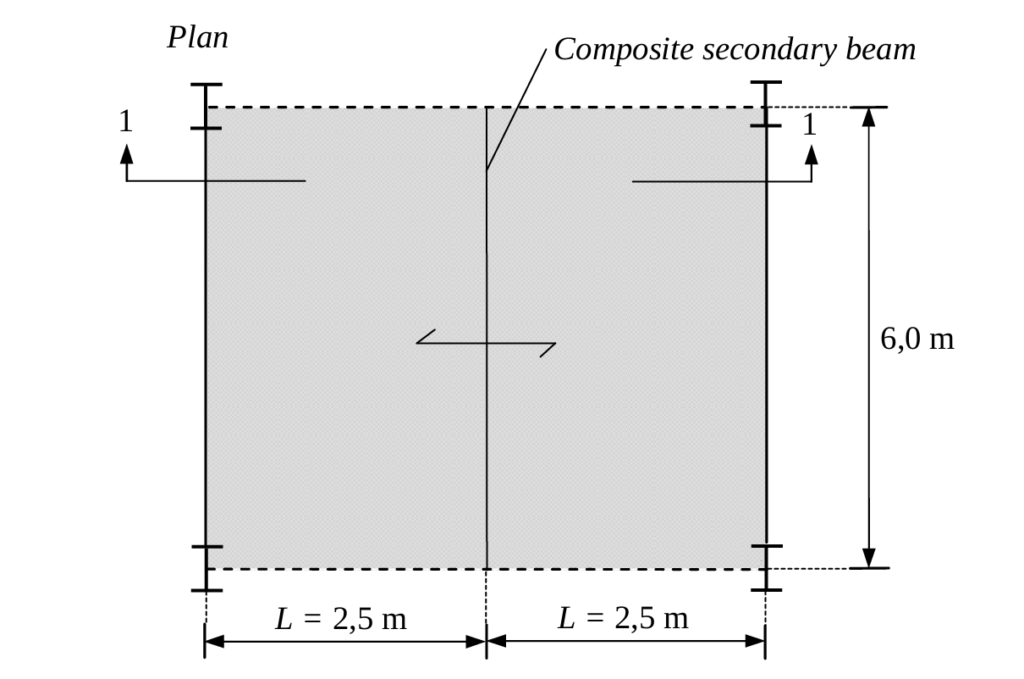 image shows a worked example on composite slab design 