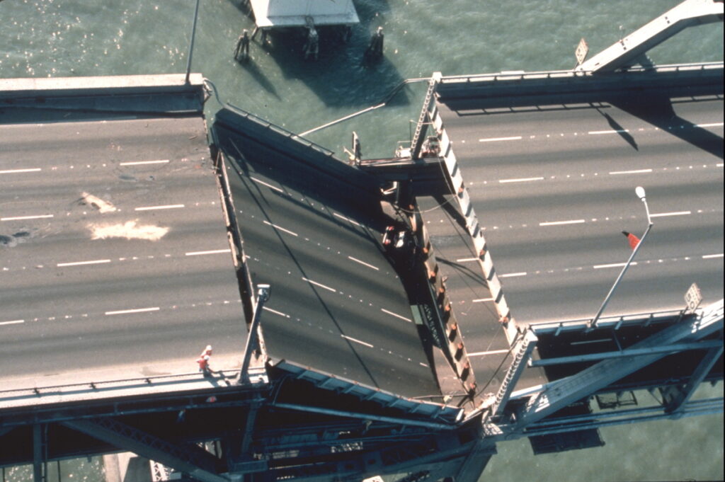 Featured Image of the Bay Bridge Collapse 