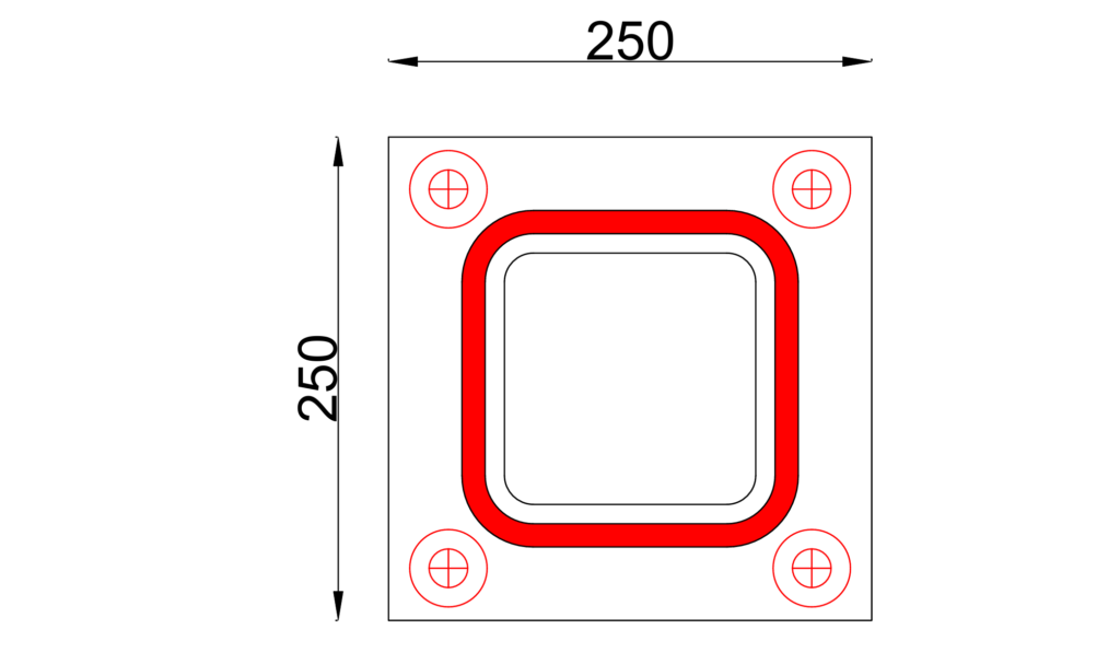 image showing worked example of base plate 