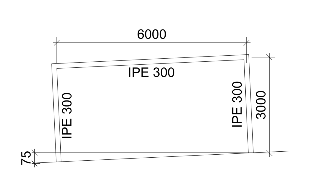 showing a worked example on a frame settling 