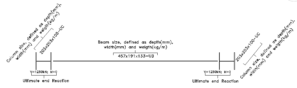 image is showing a steel beam general arrangement 