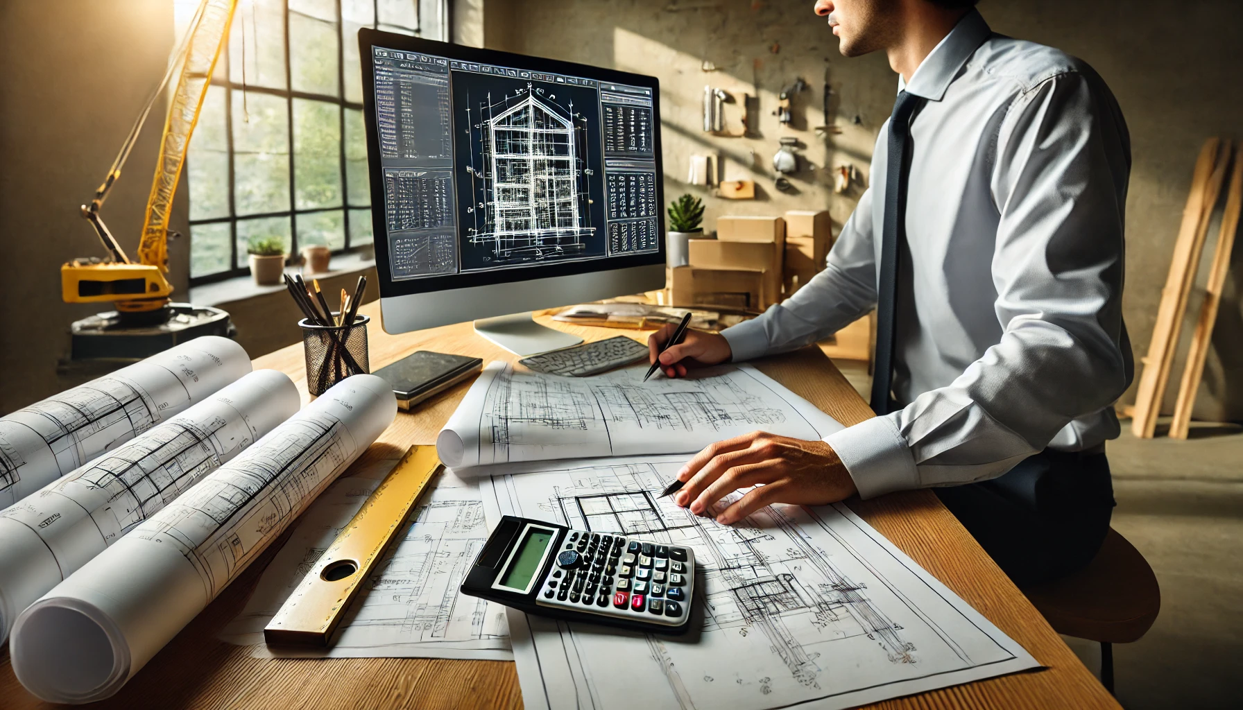 Featured image for the article showing an engineer preparing a structural design calculation report