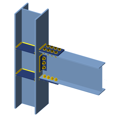 image showing a bolted flange plate moment connection 