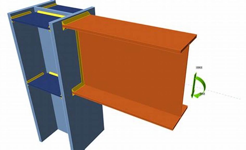 image showing a welded flange moment connection