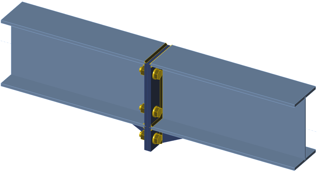 image showing an extended plate moment connection