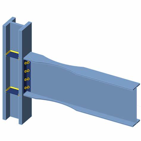 image showing a flushed plate moment connection