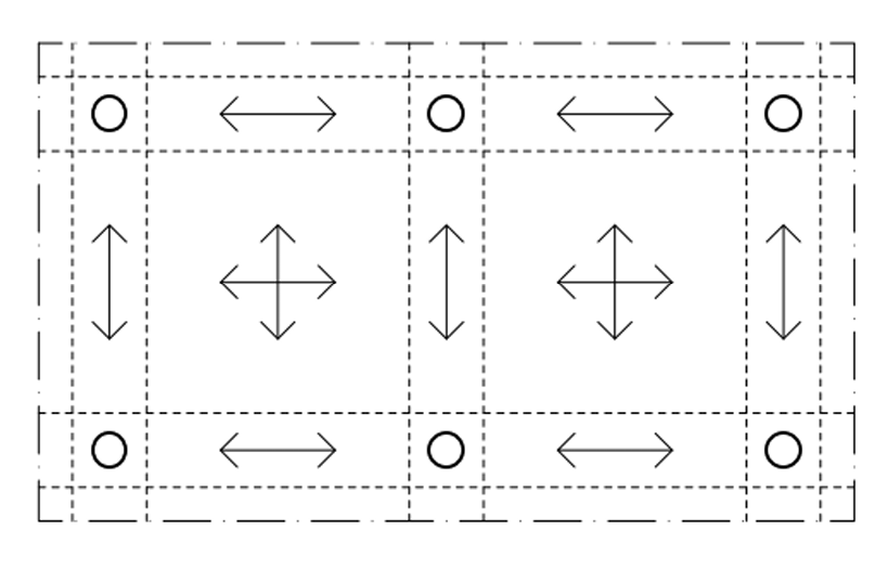 Hillerborg method of analysing transfer slab